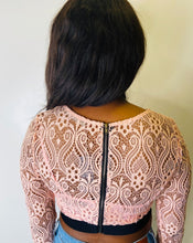 Load image into Gallery viewer, Pink Lace Crop